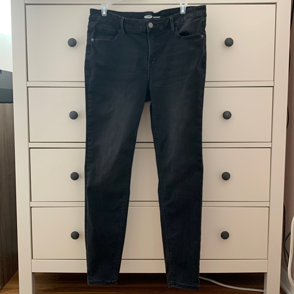 Old Navy Rockstar Super Skinny Black Jeggings Size 12
